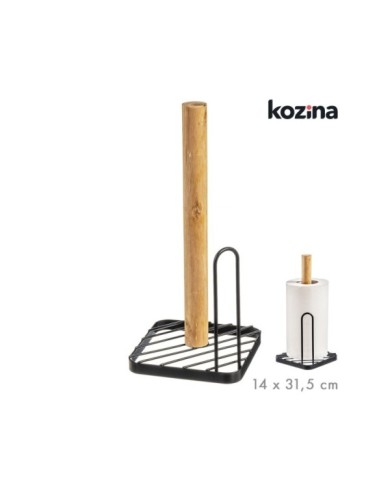 PORTARROLLO PAPEL COCINA METAL/MADERA