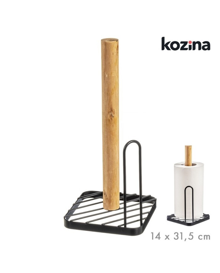 PORTARROLLO PAPEL COCINA METAL/MADERA