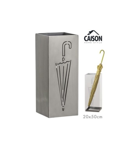 PARAGÜERO METAL CUADRADO  UMBRELLA CROM 20x50 cm