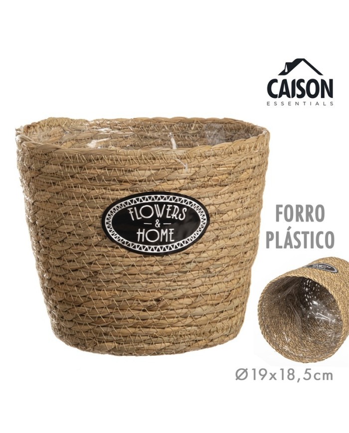 MACETERO REDONDO CATTAIL LEAF Ø19 cm