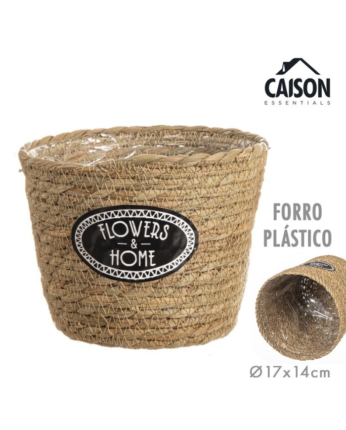 MACETERO REDONDO CATTAIL LEAF Ø17 cm