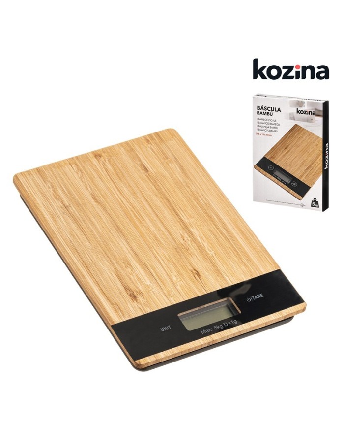 BASCULA COCINA BAMBU 21,5 cm 5 kg