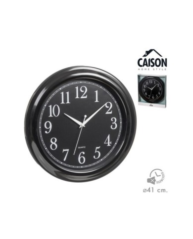 RELOJ PARED NEGRO Y BLANCO B 41 cm