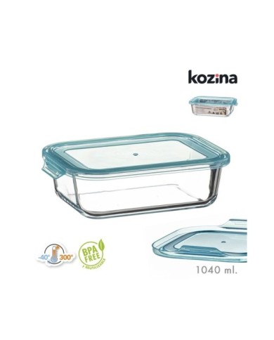 FIAMBRERA BOROSILICATO RECTANGULAR 1040 ml