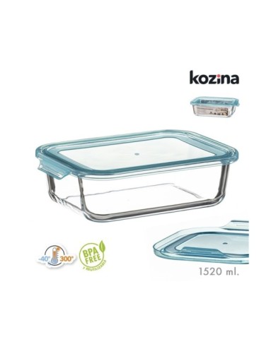 FIAMBRERA BOROSILICATO RECTANGULAR 1520 ml