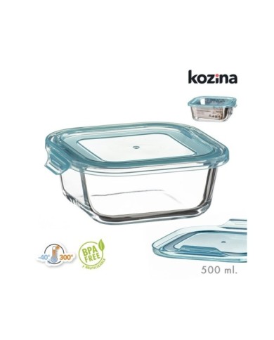 FIAMBRERA BOROSILICATO CUADRADA  500 ml