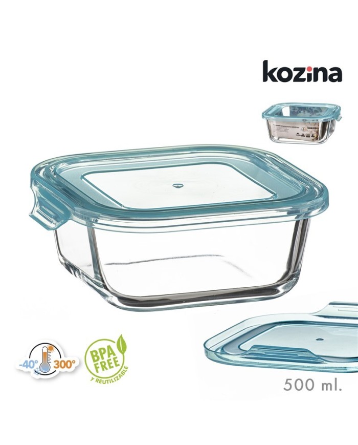 FIAMBRERA BOROSILICATO CUADRADA  500 ml