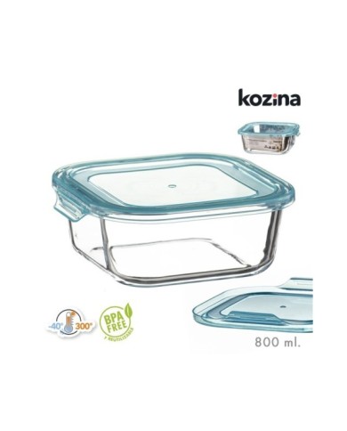 FIAMBRERA BOROSILICATO CUADRADA  800 ml