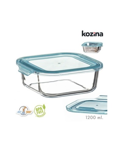 FIAMBRERA BOROSILICATO CUADRADA 1200 ml