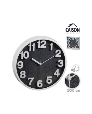 RELOJ PARED 30,5 cm MARCO BLANCO+ØPIEL+NÚM. BLANCO