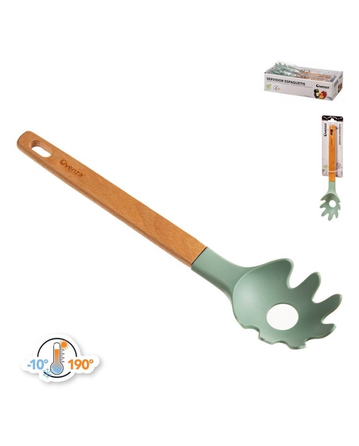 SERVIDOR ESPAGUETIS PBT+MANGO MADERA