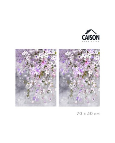 CUADRO OLEO FLOR LILA 70 X 50 CM SURT/2