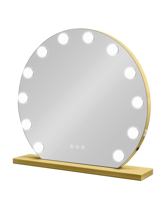 ESPEJO HOLLYWOOD LINDA DORADO 50 X 47 CM