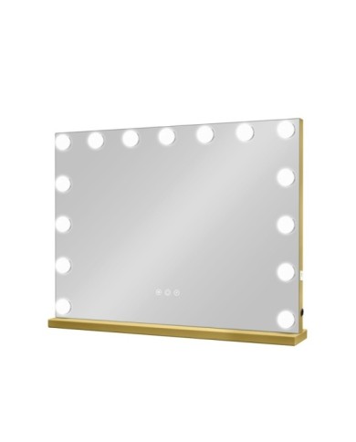 ESPEJO HOLLYWOOD JEAN DORADO 58 X 46 CM