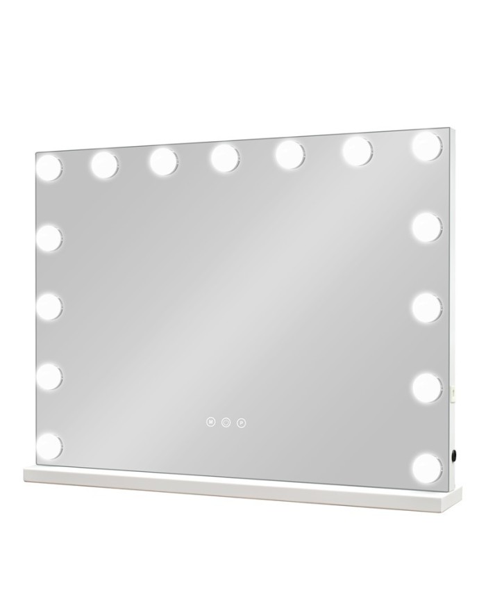 ESPEJO HOLLYWOOD JEAN BLANCO 58 X 46 CM