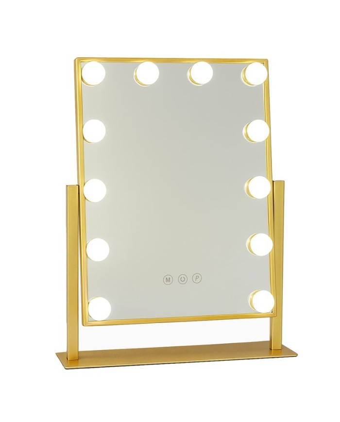 ESPEJO HOLLYWOOD ANNE DORADO 34.5 X 40 CM