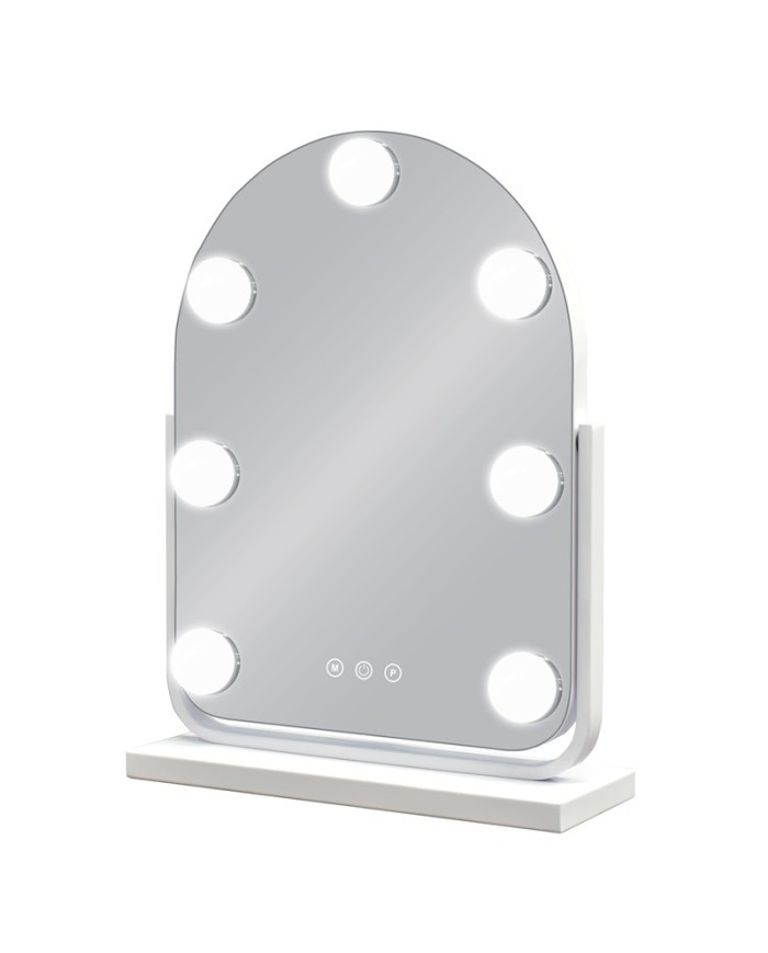 ESPEJO HOLLYWOOD LINDA BLANCO 25 X 30 CM