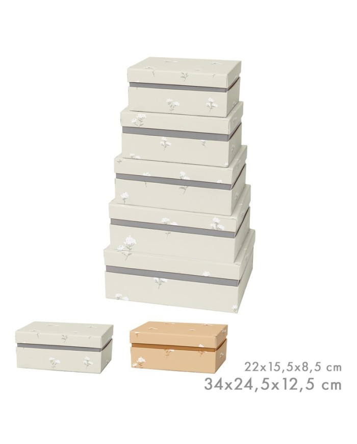 SET DE 5 CAJAS FLORES DE ALGODÓN SURT/2