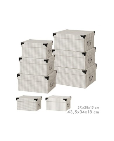 SET 6 CAJAS CANTONERA TIRADOR BASIC VICHY SURT/2