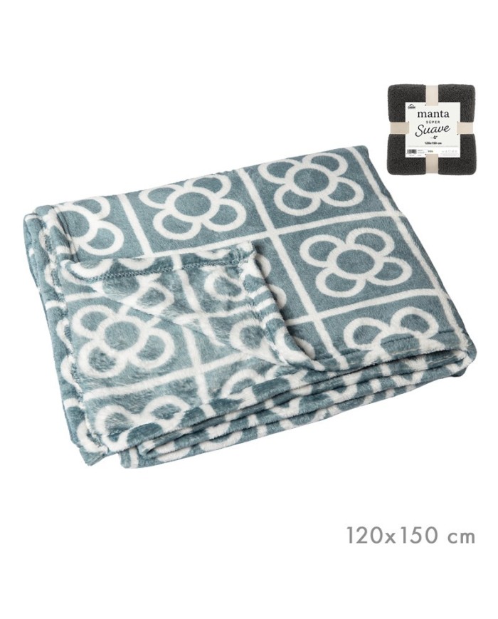 MANTA POLAR PANOT GRIS 120 x 150 CM