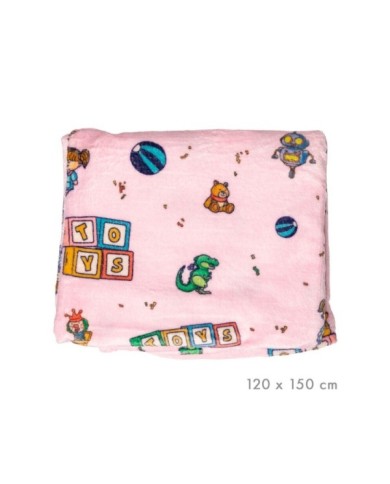 MANTA POLAR DOLL TOYS ROSA 120 x 150 CM