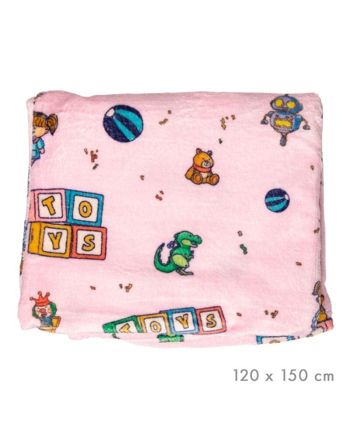 MANTA POLAR DOLL TOYS ROSA 120 x 150 CM