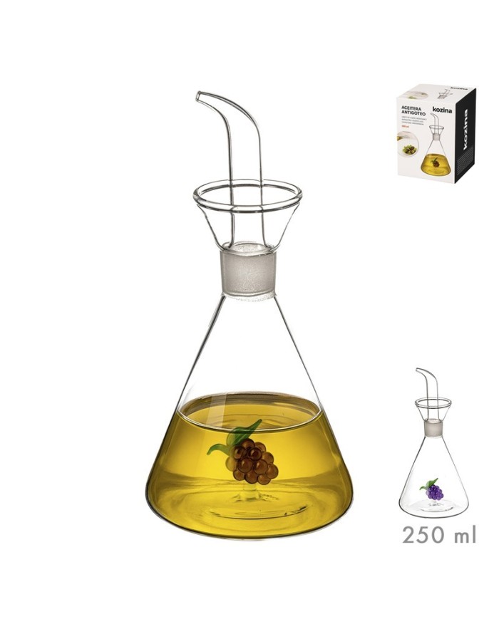 ACEITERA CRISTAL ANTIGOTEO 250  ml RACIMO