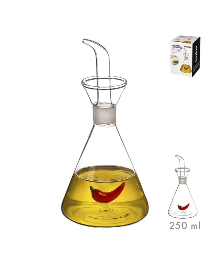 ACEITERA CRISTAL ANTIGOTEO 250  ml CHILI