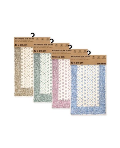 ALFOMBRA BAÑO NEPAL SURTIDO COLORES 40cm x 60cm