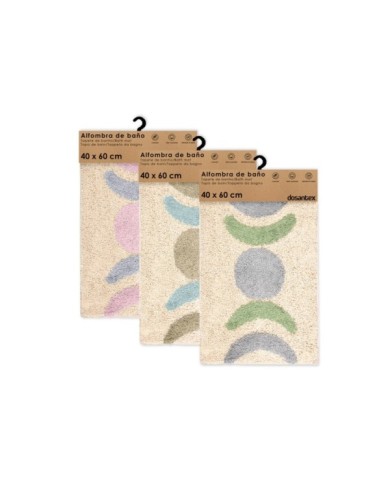ALFOMBRA BAÑO SUNSET SURTIDO COLORES 40cm X 60cm