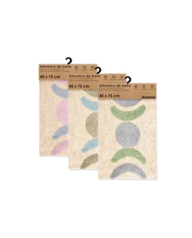 ALFOMBRA BAÑO SUNSET SURTIDO COLORES 45cm X 75cm