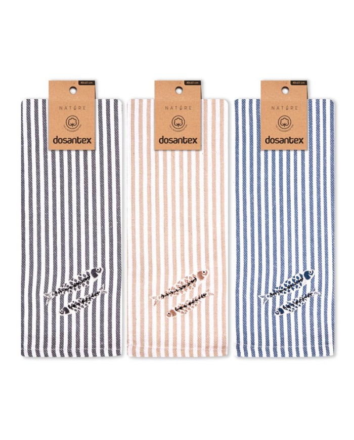 PAÑO COCINA SURTIDO COLORES FISH 40cm x 65cm