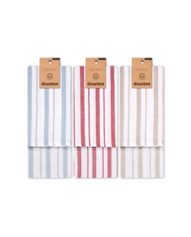 PAÑO COCINA SURTIDO COLORES STRIPE 40cm x 65cm