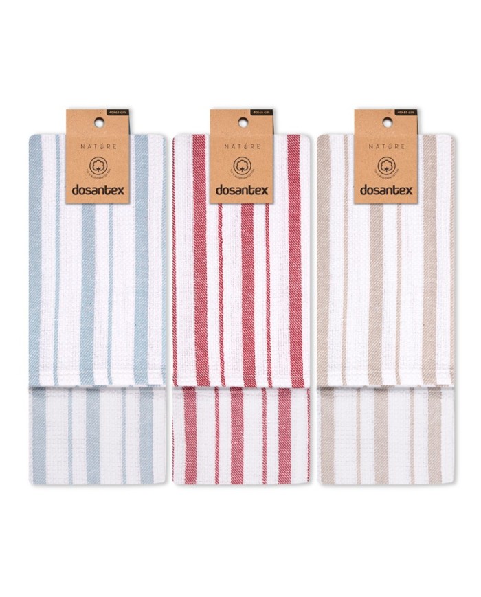PAÑO COCINA SURTIDO COLORES STRIPE 40cm x 65cm