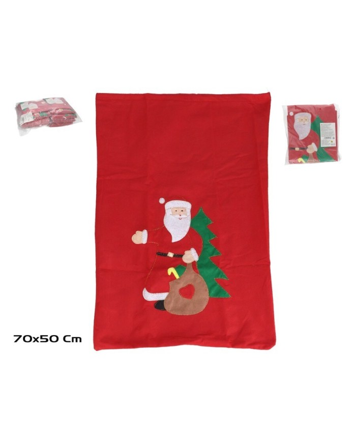 SACO PAPA NOEL TELA 70X50CM