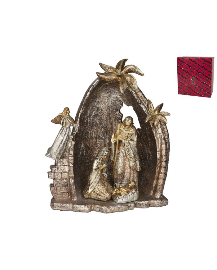 NACIMIENTO CON PALMERAS 33X25.5X13CM