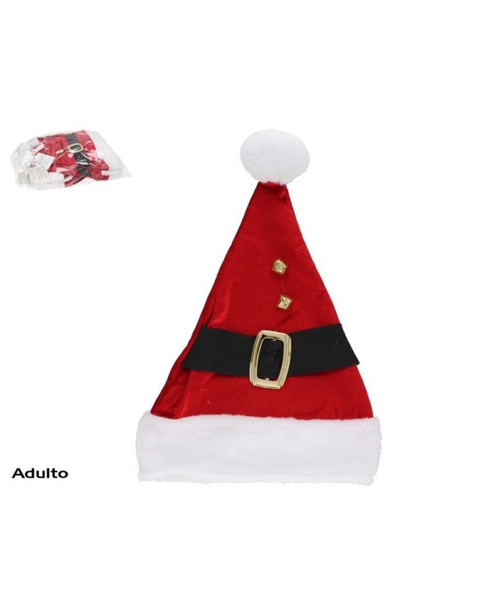 GORRO SANTA CLAUS ADULTO 30X43CM