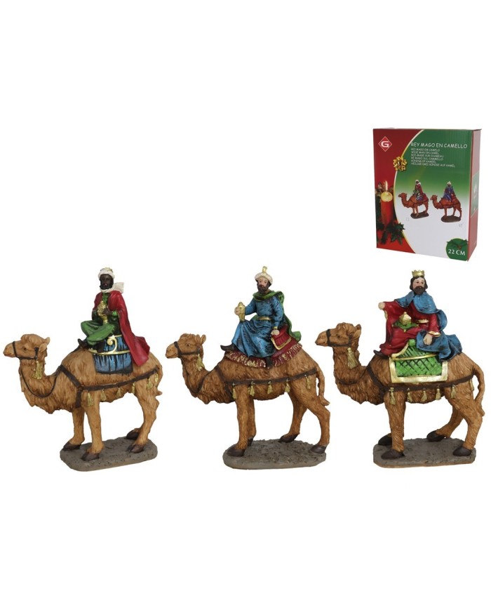 REY MAGO EN CAMELLO 22CM 3STD