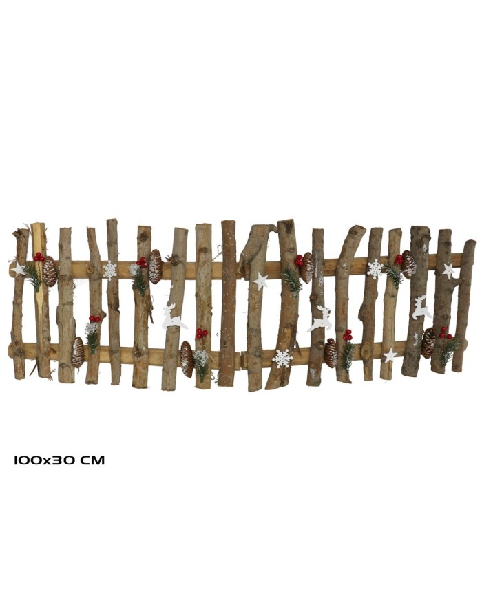 VALLA DECORATIVA COPOS BLANCOS 100X30CM