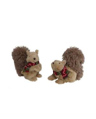 ARDILLA CON BUFANDA 2 SRT 18x10x20 CM