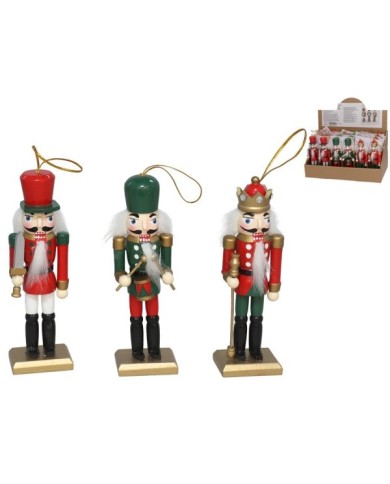 SOLDADITO REAL COLGANTE MADERA 4X3X15CM 3STD