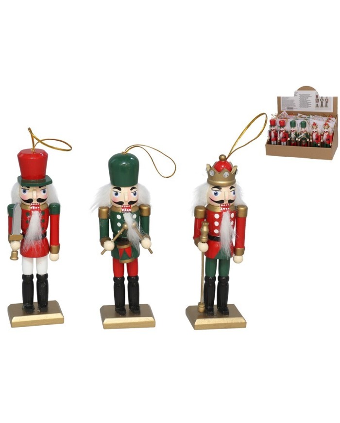 SOLDADITO REAL COLGANTE MADERA 4X3X15CM 3STD