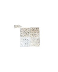 FUNDA COJIN PV XMAS 4 SURT BLANCO/ORO 43X43 CM