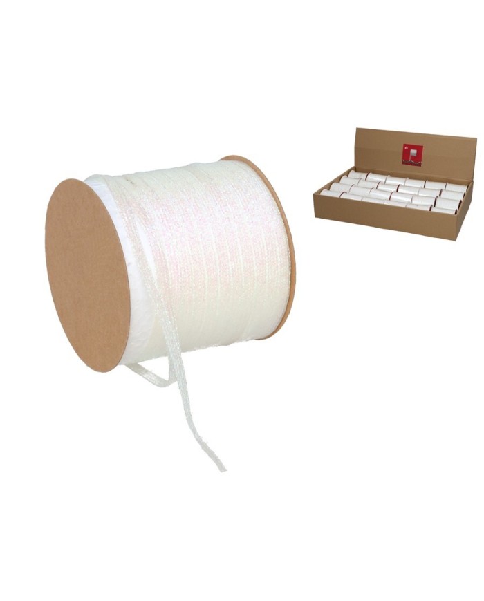 CINTA NAVIDAD REGALO BLANCA 6,3X270 CM