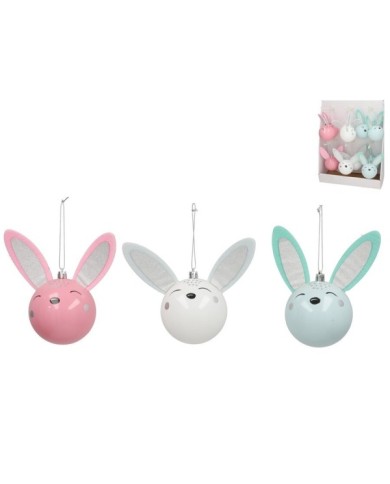 COLGANTE CONEJITO EURYS 8X15CM 3 SURT.
