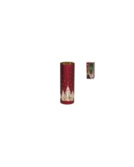 FAROL C/20 LEDS XMAS ORIENTE 9X9X25CM ROJO
