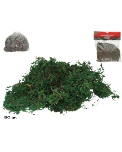 BOLSA MUSGO DECORACION VERDE 80G