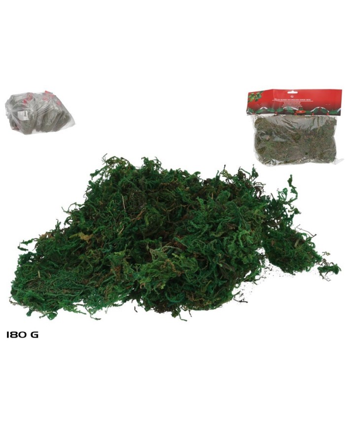BOLSA MUSGO DECORACION VERDE 180G