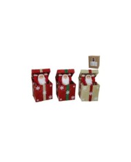 SANTA SALIENDO DE CAJA C/ LUZ 50CM