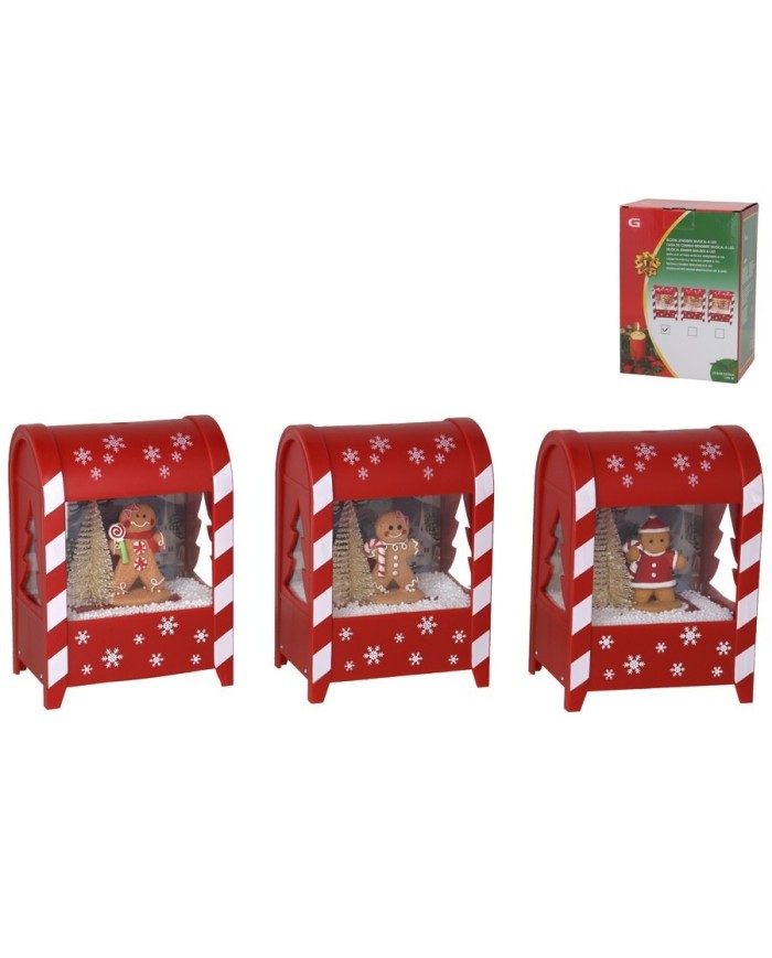 BUZON JENGIBRE MUSICAL 6 LED 13.5X9.5X19CM 3STD